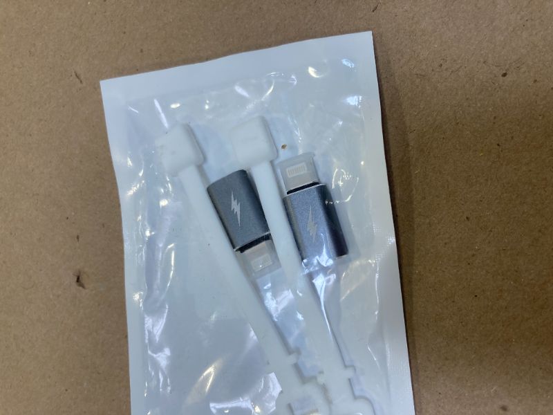 Photo 1 of TechMatte Female USB C to Male Lightning Adapter 2 Pack 2.2A Charging Data Transfer, Compatible with iPhone 14, 13, 12, 11 Xs SE iPad iPod AirPods, Not for Audio Headphones/OTG Android Anti-Lost, Grey