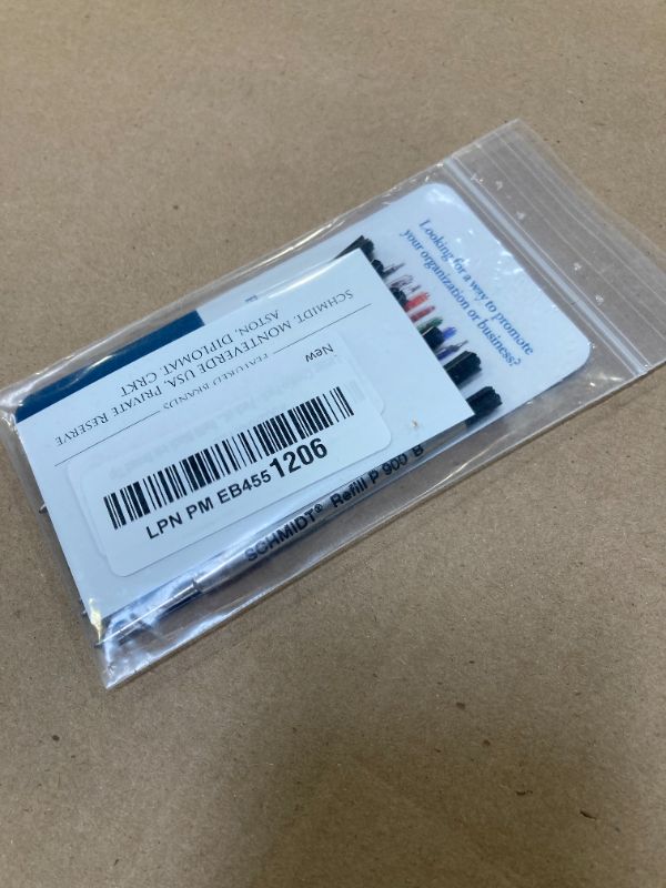 Photo 1 of Lanier Combo Pack - Pack of 6 - Schmidt P900 B Parker Style Ballpoint Refill Black Ink Broad Tip