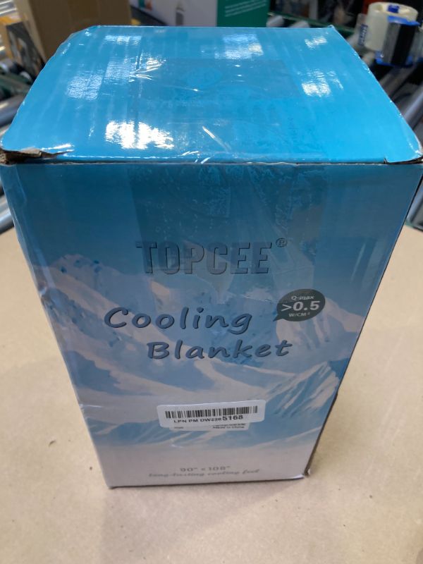 Photo 1 of Topcee Cooling Blanket(90"x108"King Size) for Night Sweats Absorbs Heat to Keep Adults Cool on Warm Nights, Q-Max 0.5 Cooling Blankets for Hot Sleepers, Ultra-Cool Lightweight Blanket for Bed