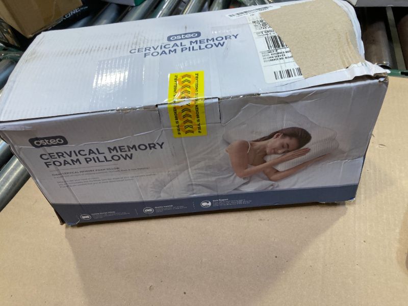 Photo 1 of Osteo Cervical Pillow for Neck Pain Relief, Hollow Design Odorless Memory Foam Pillows with Cooling Case, Adjustable Orthopedic Bed Pillow for Sleeping, Support for Side Back Sleepers