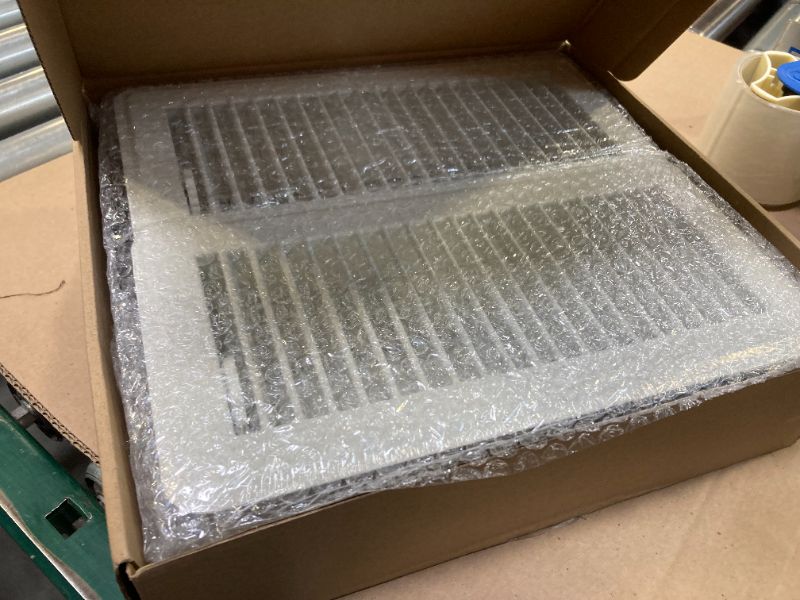 Photo 1 of 4 x 10'' Floor Vent Covers Heavy Duty Floor Register Metal Heat Vent Covers with Rust Proof Finish for Home Floor Heater (White,4 Pcs)