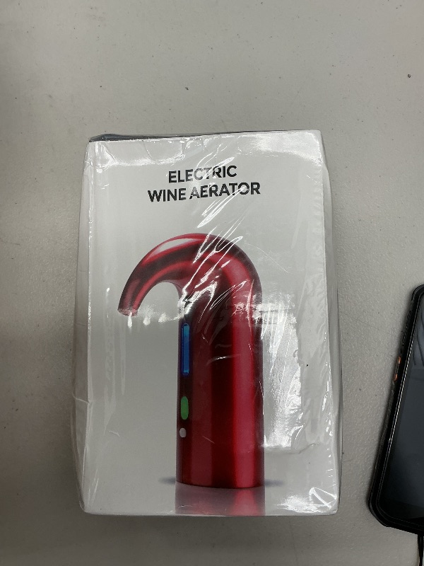 Photo 1 of EYE4TECHS Electric Wine Aerator Pourer Spout - Automatic Wine Pourer with One Touch Button Control - Rechargeable Wine Decanter, Wine Accessories Gifts for Wine Lovers - White