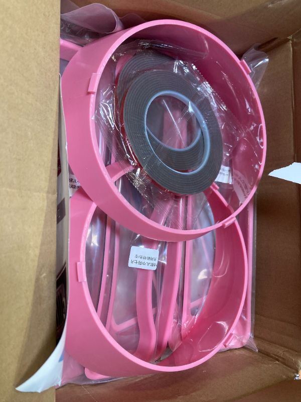 Photo 1 of Front Grille Mesh Inserts & Headlight Cover for Jeep Wrangler JL JLU Unlimited Sport & Sport S 2018-2023 Exterior Accessories Clip-in Grille Guard Cover Headlight Bezels Trim Ring (Pink 9PCS)