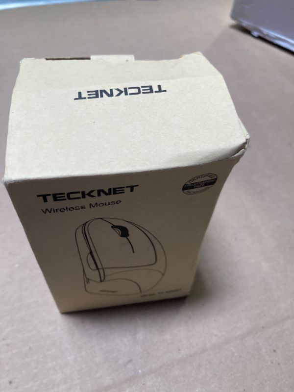 Photo 1 of TECKNET Ergonomic Mouse, Wireless Bluetooth Vertical Mouse, 4800 DPI Optical Tracking, 6 Adjustable DPI, Quiet Clicks, 2.4GHz with USB A Receiver, 6 Buttons, Wide Compatibility - Black