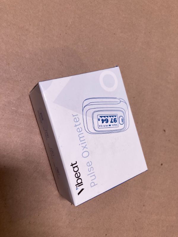 Photo 1 of Vibeat Fingertip Pulse Oximeter, Blood Oxygen Saturation Monitor| O2 Meter, Portable SPO2 & Pulse Rate Monitor, Batteries and Lanyard Included