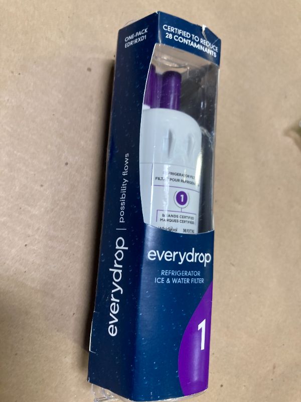 Photo 1 of everydrop by Whirlpool Ice and Water Refrigerator Filter 1, EDR1RXD1, Single-Pack , Purple