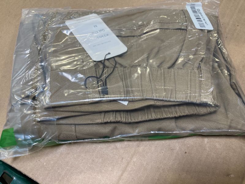 Photo 1 of Soojun Women's Lightweight Elastic Waist Comfy Straight Leg Cargo Pants, Dark Khaki, Medium