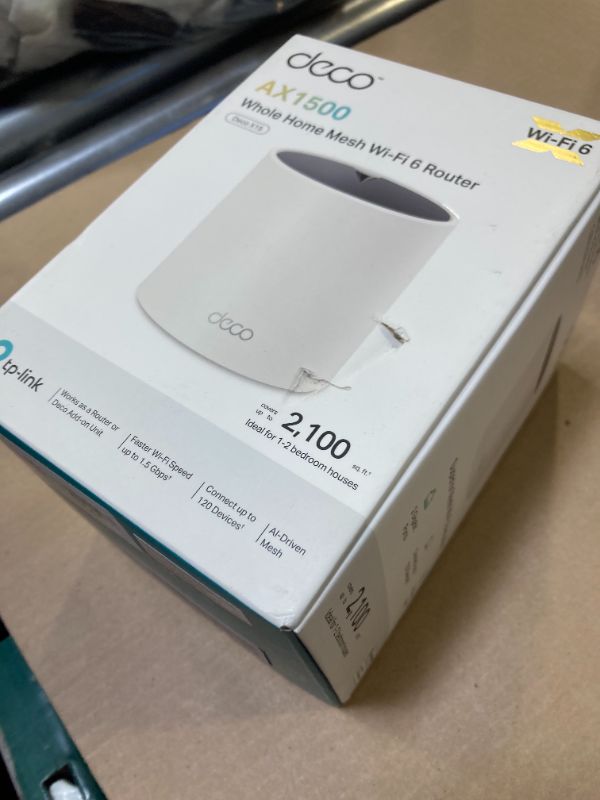 Photo 1 of TP-Link Dual-Band AX1500 WiFi 6 Mesh Wi-Fi System (Deco X15) | Replaces Routers and Extenders | Covers up to 2,100 sq.ft. | 2 Gigabit ports per unit, supports Ethernet Backhaul | 2024 Release (1-Pack)