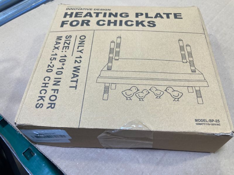 Photo 1 of Tiflev 10" x 10" Chick Brooder Heating Plate with Anti Stand Cone, Brooder Heater for Chicks with Adjustable Heights