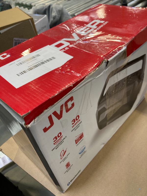 Photo 1 of JVC Rover Portable Indoor/Outdoor Bluetooth Speaker, 30 Watts Powerful Sound, 30 Hours Battery, IPX4 Water Resistant, USB Port and Microphone/Guitar Input - XSS521PB (Black)