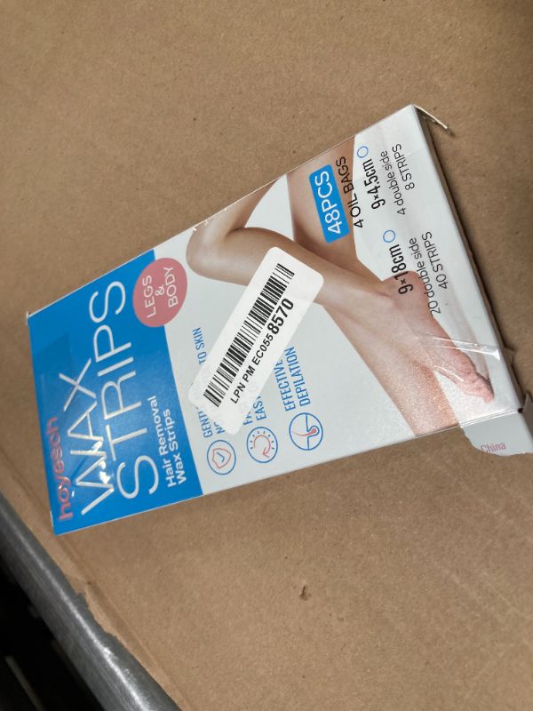Photo 1 of 48Wax Strips for Hair Removal - Facial Hair Removal for Women - Waxing Kit for Face, Body, Arms, Legs, Chest, Back, Bikini & Brazilian 48ct Waxing Strips & 4Calming Oil Wipes