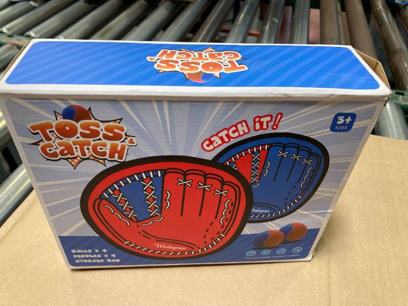 Photo 1 of Wedopro Toss and Catch Ball Set, Beginner Kids Baseball Training Glove & Catch Ball Toys, Kids Outdoor Games for Adults and Family, Easter Gifts for Ages 3 4 5 6 7 8 9 10 11 12 Year Old Boys Girls