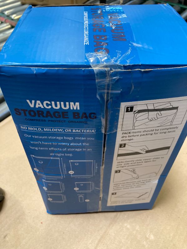 Photo 1 of 20 Pack Vacuum Storage Bags, Space Saver Bags (4 Jumbo/4 Large/4 Medium/4 Small/4 Roll) Compression for Comforters and Blankets, Sealer Clothes Storage, Hand Pump Included
