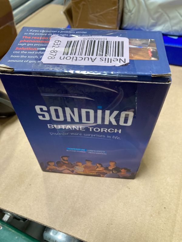 Photo 1 of Sondiko Butane Torch with Fuel Gauge S907, Refillable Soldering Torch with Adjustable Flame for Welding, Resin Art, Industrial(Butane Gas Not Included)