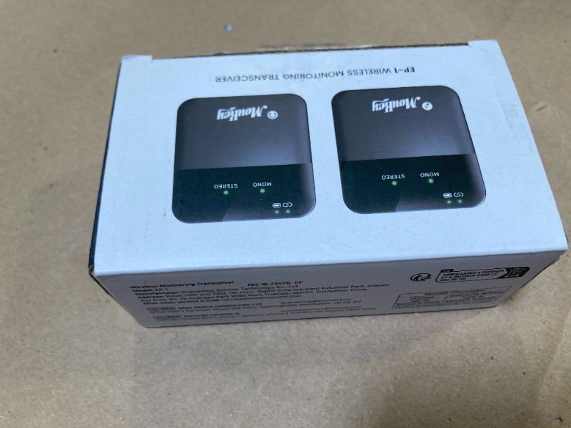 Photo 1 of Moukey Wireless in Ear Monitor System, Stereo IEM System 2.4G Wireless with Transmitter Beltpack Receiver, Automatic Pairing in Ear Monitoring for Band Rehearsal, Live Performance, Studio (EP-1)
