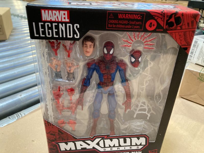 Photo 1 of Marvel Legends Maximum Series Spider-Man, Deluxe Spider-Man Comics Collectible 6-Inch Action Figure; Amazing Articulation; Spectacular Accessories