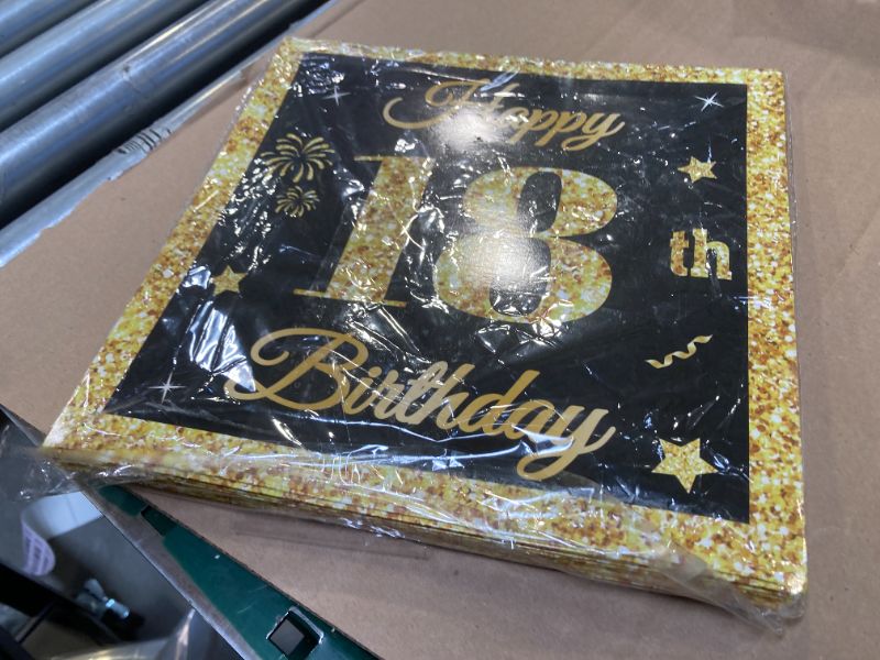 Photo 1 of 18th Birthday Decorations Boxes for Men or Boy- 3PCS Black Gol 