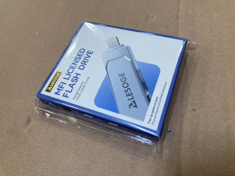 Photo 1 of MFi Certified 128GB Flash Drive for iPhone Photo Stick, USB Thumb Drives Memory Stick High Speed USB Stick External Storage for iPhone/iPad/Android/PC
