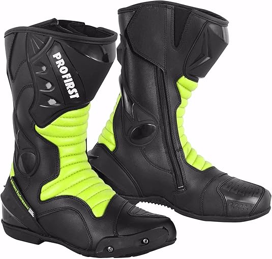Photo 1 of PROFIRST Motorcycle Boots for Men & Women - Comfortable Fit Riding Armored Boots with Zipper, Anti-Slip Sole, Reinforced Street Racing Shoes SIZE 10

