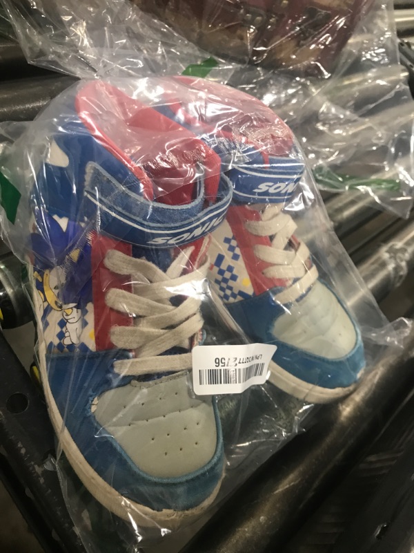 Photo 1 of Josmo Sonic The Hedgehog High Top Sneakers for Boys - Kids Sonic Sneaker Ankle Hightops Lightweight Breathable Casual Shoes - Blue (Size 3 Big Kid)