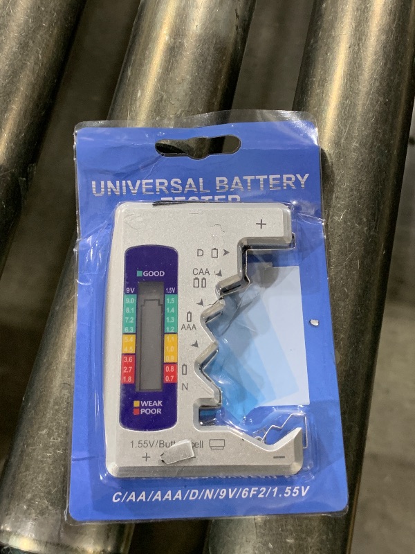 Photo 1 of Battery Tester Universal Battery Checker with LCD Display Digital Multi Purpose Small Battery Checker for All Battery C AA AAA D N 9V 6F22 1.5V Button Cell Batteries