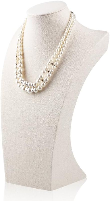 Photo 1 of Oirlv Linen Necklace Display Bust 3D Necklace Organizer Jewelry Display Holder