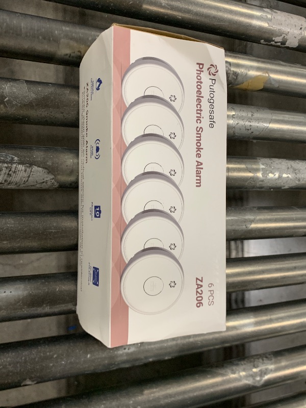 Photo 1 of Fire Alarms Smoke Detectors, Smoke Alarm Battery Operated,Fire Alarm with Test Button & Low Battery Signal, Photoelectric Technology Fire Detectors for Bedroom and Home (6-Pack)