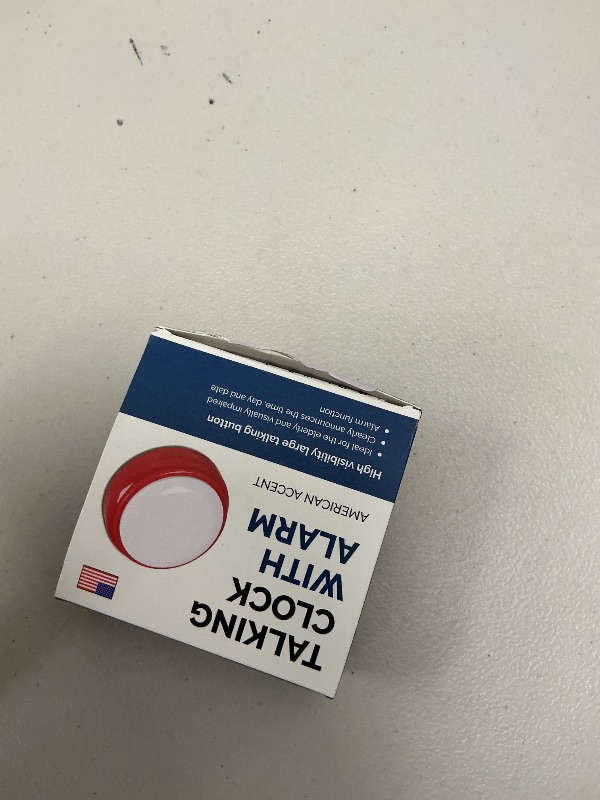 Photo 1 of Talking Clock for The Elderly, Blind - Proper English Grammar, Neutral American Accent - Time and Date - Easy to Operate Speaking Alarm Device
