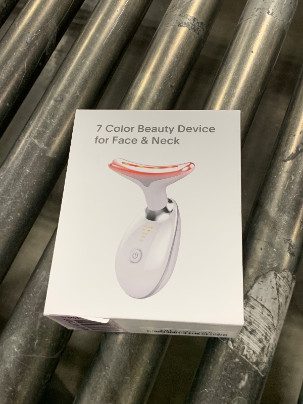 Photo 1 of ELISHINE Light Based Multifunctional Facial Massager, 7 Color Portable Face Massager Tool for Skin Care, Glossy White