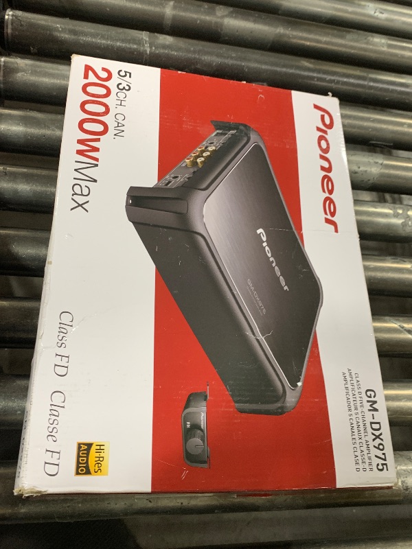 Photo 1 of Pioneer GM-DX975 - Powerhouse Amplifier with 2,000 Watts, Class-D Technology, 5-Channel, Variable Low-Pass Filter, Compact Design, and Remote Bass Boost Control