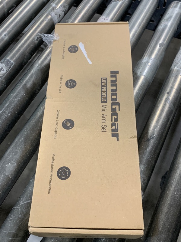 Photo 1 of InnoGear Low Profile Mic Arm, 360° Rotatable Microphone Boom Arm Mic Stand for Fifine AM8 K669B Blue Yeti HyperX QuadCast SoloCast AT2020, with Mic Clip 3/8" to 5/8", 3/8" to 1/4" Adapter, Black