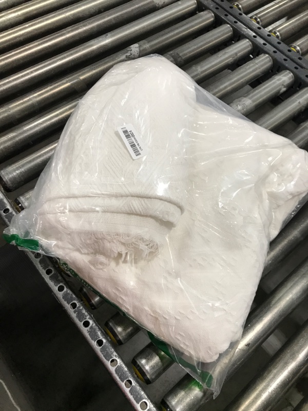 Photo 1 of Turquoize Sectional Couch Covers L Shape Couch Cover Sectional Sofa Cover Washable 2 Pieces Couch Covers for Sectional Sofa Feature Geometrical Woven Jacquard Fabric (Chaise/3 Seats, White)