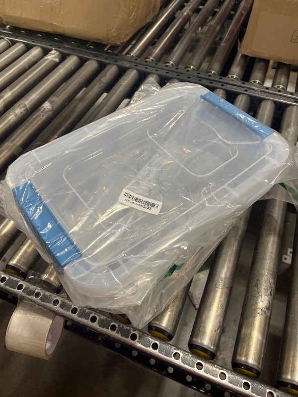 Photo 1 of Tribello Clear Plastic Storage Bins with Lids Stackable Storage Bins (15 Quart)