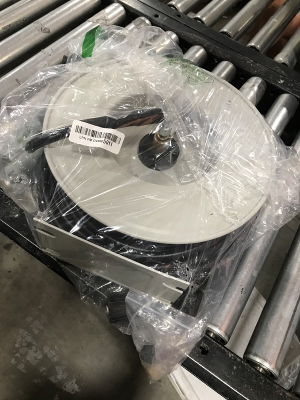 Photo 1 of Giraffe Tools Pressure Washer Hose Reel 65ft, Power Washer Hose Reel, Pressure Washer Retractable Hose Reel, Heavy Duty, Wall/Floor Mounted, 3200 PSI, Silver