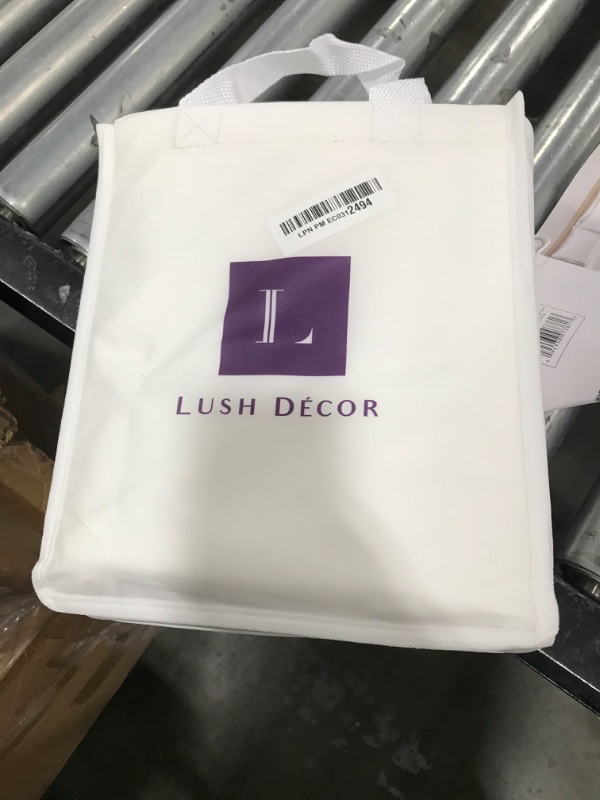 Photo 1 of Lush Decor Hampton Double Flange Embroidered Contrast Edge Cotton Duvet Cover Set, 3 Piece Set, Full/Queen, White & Black - Hotel Bedding Set - Black Trim - White Duvet Cover - Minimalist Decor