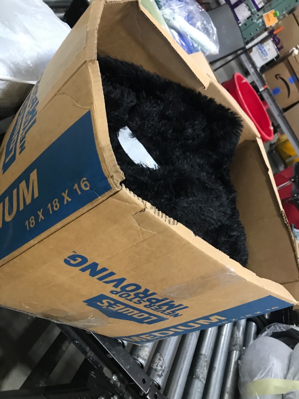 Photo 1 of Fluffy Area Rug Living Room: Black Shag Rug 6x9 Plush Rugs for Living Room - Large Fuzzy Soft Carpet (Black 6x9 Feet)