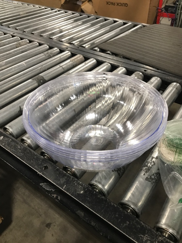 Photo 1 of Prestee Clear Plastic Serving Bowls, 150 Oz 4 Pack - Round Large Disposable Bowls, Punch Bowl, Party, Chip Bowl Containers - Candy, Salads, Parties, and Serving Food - Large Salad Dish for Eating