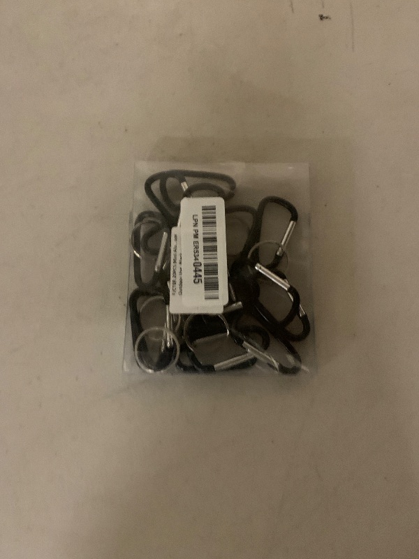 Photo 1 of 20PCS Mini 1.85"/4.7CM Aluminum Carabiners with 10PCS Nickel Metal Key Rings Lightweight D Shape Keychain Clips Small Multipurpose Carabiner Buckles for Indoor Outdoor Use