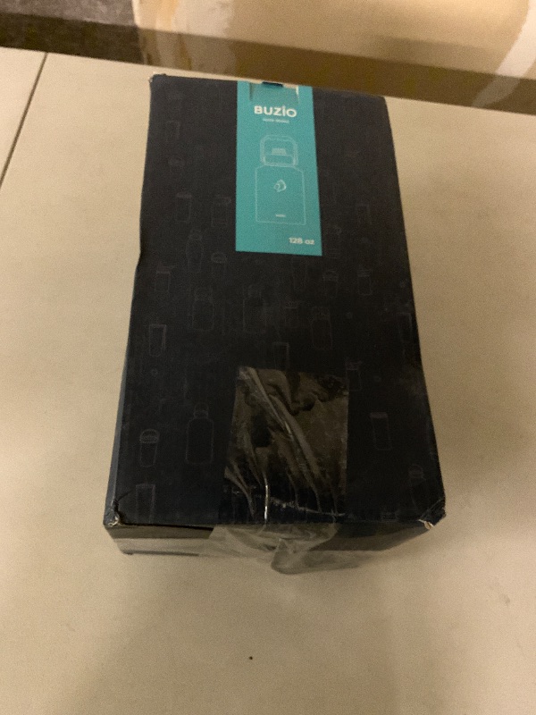 Photo 1 of BUZIO One Gallon Water Bottle Insulated, (Cold for 48 Hrs) 128oz Water Jug Large Stainless Steel, 3.58in Big Wide Mouth Leak Proof Metal Flask with Carrying Sleeve for Camping,Gym, Travel, Black Gray