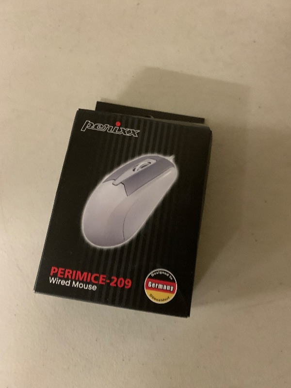 Photo 1 of Perixx PERIMICE-209M 3 Button USB Wired Mouse - Optical - 1000 DPI - 5.9 Ft Cable - Beige