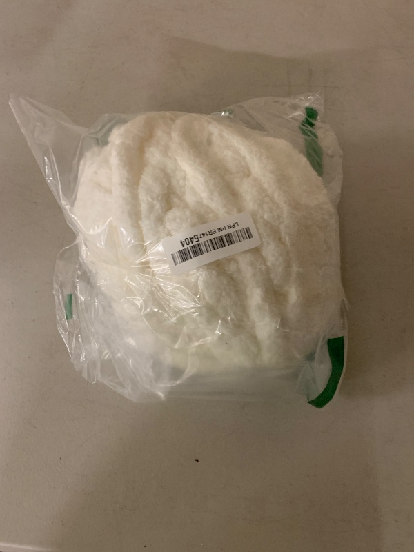 Photo 1 of ERLYEEN Chenille Chunky Yarn Super Bulky Soft Thick Fluffy Jumbo Giant Washable Polyester Big Yarn DIY for Arm Knit Blanket Cushion Bed Sofa Home Decor,Milk White,0.55LB