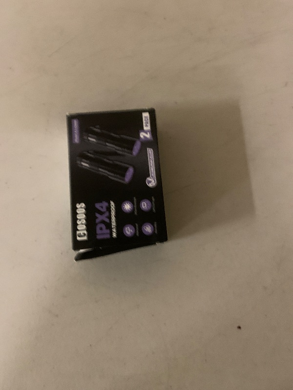Photo 1 of COSOOS 2 Pack UV Flashlight, 12 LED Handheld Blacklight Flashlight 395nm Mini Light Torch Detector for Dog Pet Urine Stains, Bed Bugs and Scorpions. (Batteries not Included)