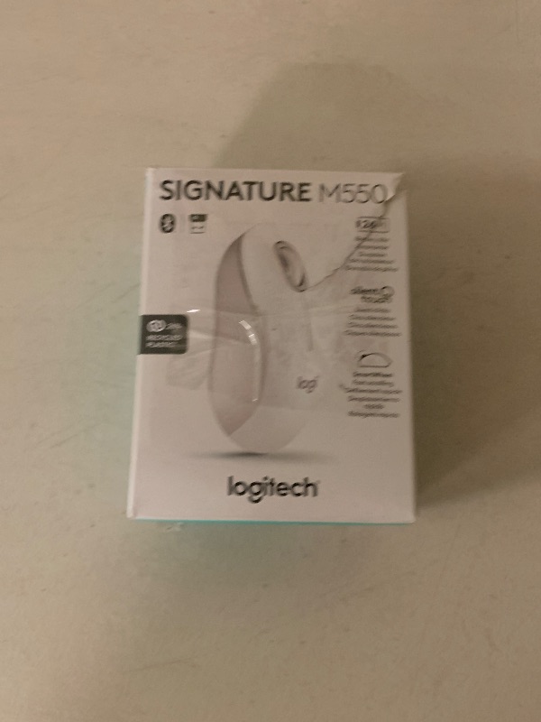 Photo 1 of Logitech Signature M550 Wireless Mouse - for Small to Medium Sized Hands, 2-Year Battery, Silent Clicks, Bluetooth, Multi-Device Compatibility - Off White