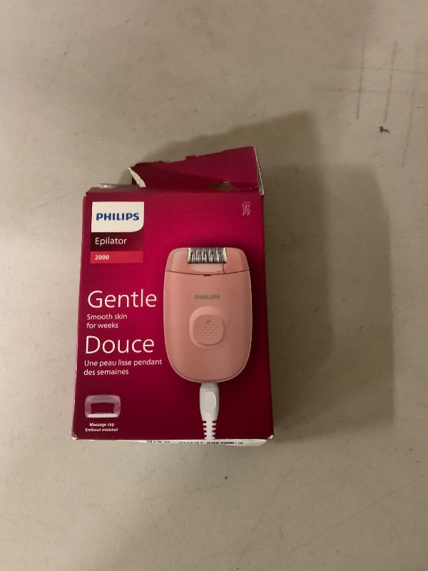Photo 1 of Philips Epilator Series 2000, Corded Epilator for Legs and Body, Hair Removal Device for Women, Model BRE227/00