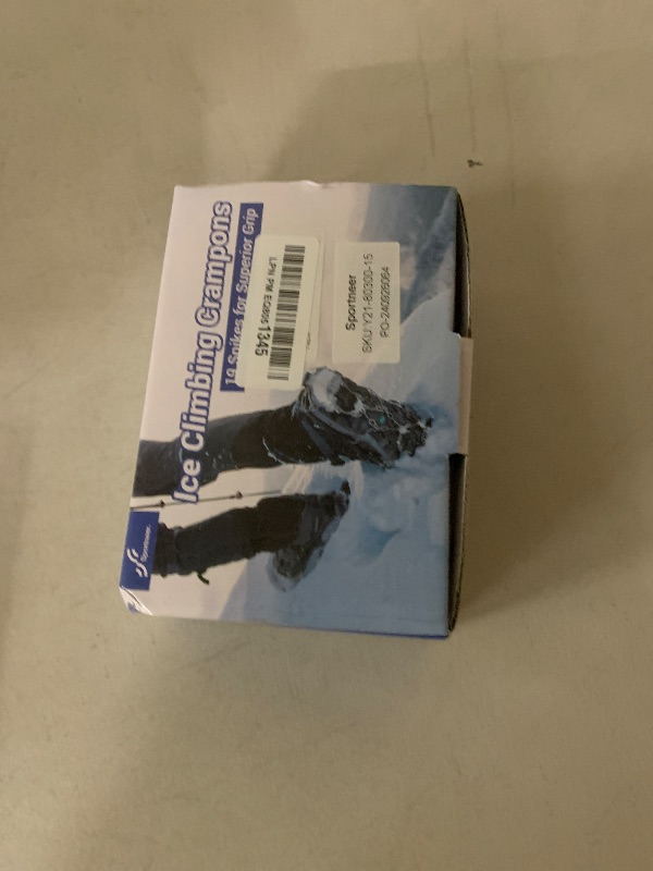 Photo 1 of Crampons for Hiking Boots, Sportneer Traction Ice Cleats for Shoes and Boots Snow Grips with 19 Stainless Steel Spikes Anti Slip Boots Spikes for Women Men Hiking Fishing Walking