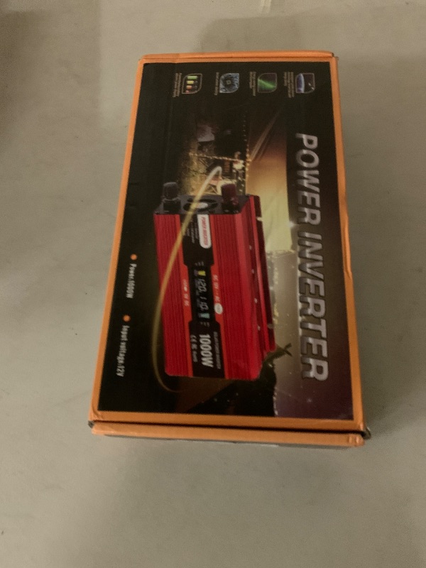 Photo 1 of NAOEDEAH Car Power Inverter 12v to 110v 1000W/2000W(Peak) Power Inverters for Vehicles Truck Home with Dual AC Outlets and 5V USB Charging Port inversor de corriente 12v a 110v (650W)