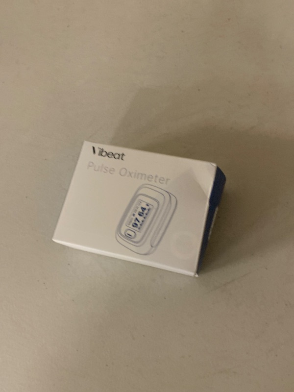 Photo 1 of Vibeat Fingertip Pulse Oximeter, Blood Oxygen Saturation Monitor| O2 Meter, Portable SPO2 & Pulse Rate Monitor, Batteries and Lanyard Included