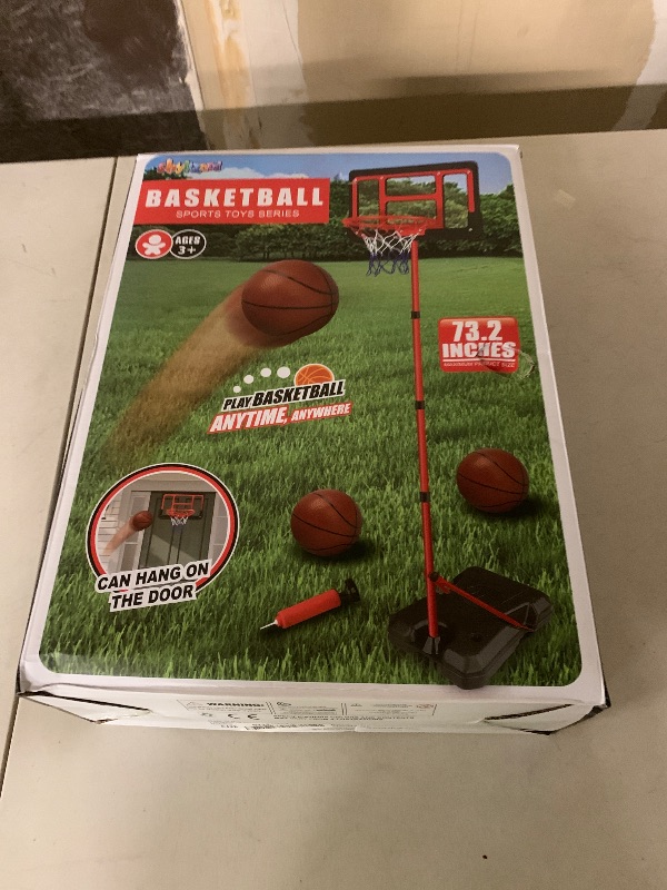 Photo 1 of ShyLizard Boys Toy Gifts for 3 4 5 6 7 8 Years Old, Kids Basketball Hoop Adjustable Height 3.5FT-6.2FT, Mini Basketball Hoop for Kids, Basketball Goal Toys Outdoor Indoor Game Gifts for Boys