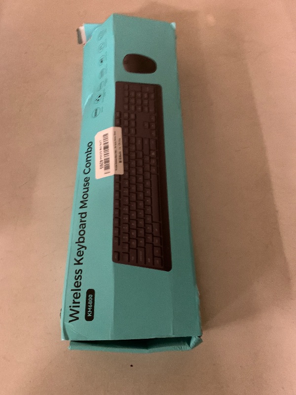 Photo 1 of Wireless Keyboard and Mouse Combo for Windows, 2.4G Full-Sized External Cordless Computer Keyboard Mouse Combo for Laptop PC Desktop Chrome Mac, Number Pad 1600 DPI Silent Mouse USB Receiver (Black)