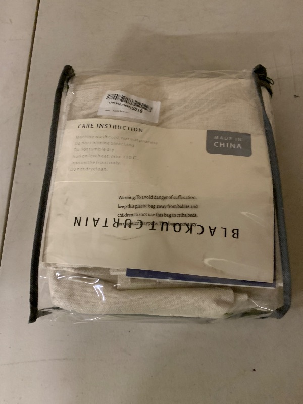 Photo 1 of 100% Blackout Shield Linen Blackout Curtains for Bedroom 84 Inches Long, Back Tab/Rod Pocket Living Room Drapes, Thermal Insulated Blackout Curtains 2 Panels Set, 50" W x 84" L, Cream